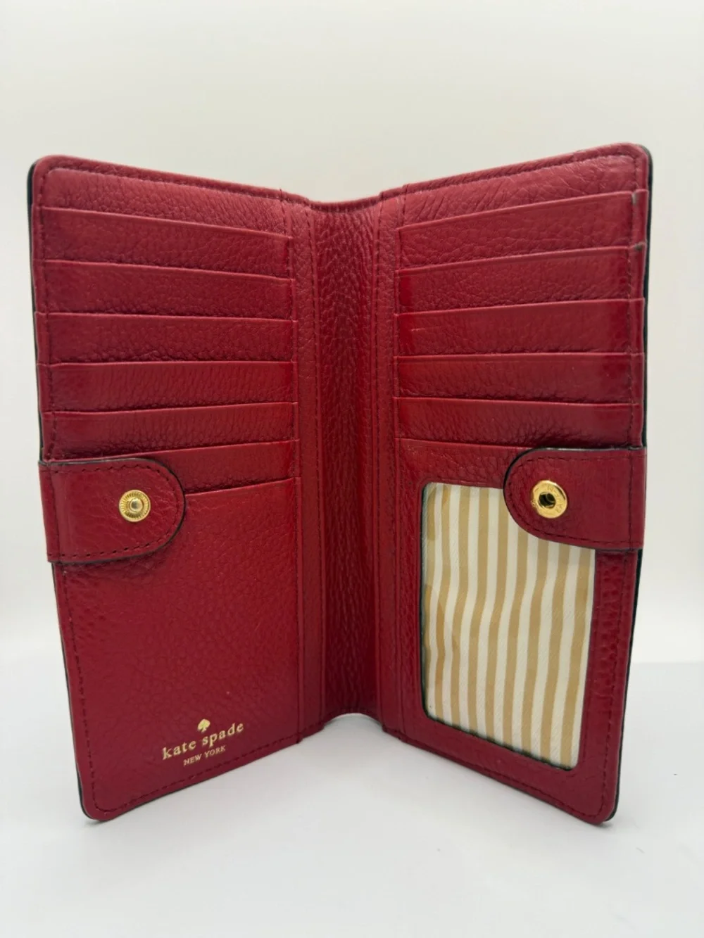 ECLECTIC KATE SPADE RED PEBBLED WALLET!